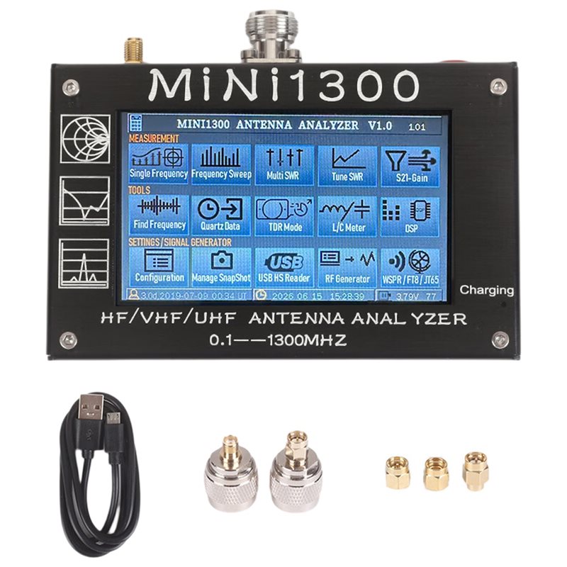 ABUI-Mini1300 Analizador de Re - Signal Generator Spectrum Analyzer reseña y precio
