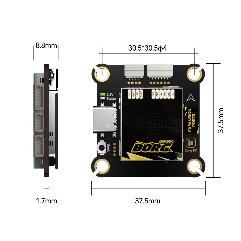 IFlight Borg F7 + Borg 60 ESC  - Fpv Flight Controller F7 Stack 60A reseña y precio