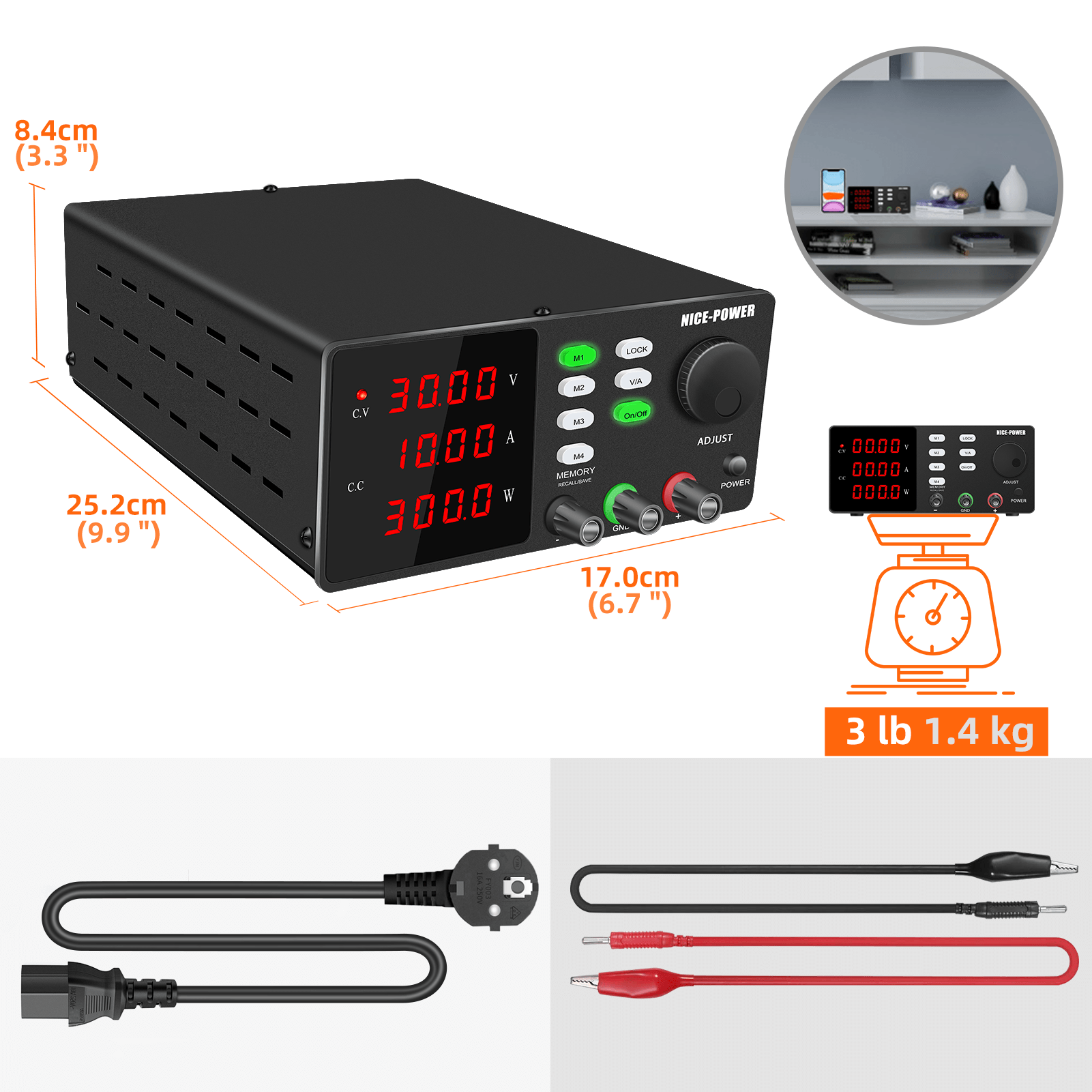 Fuente de Alimentación de Labo - Programmable Dc Power Supply 30V 10A reseña y precio