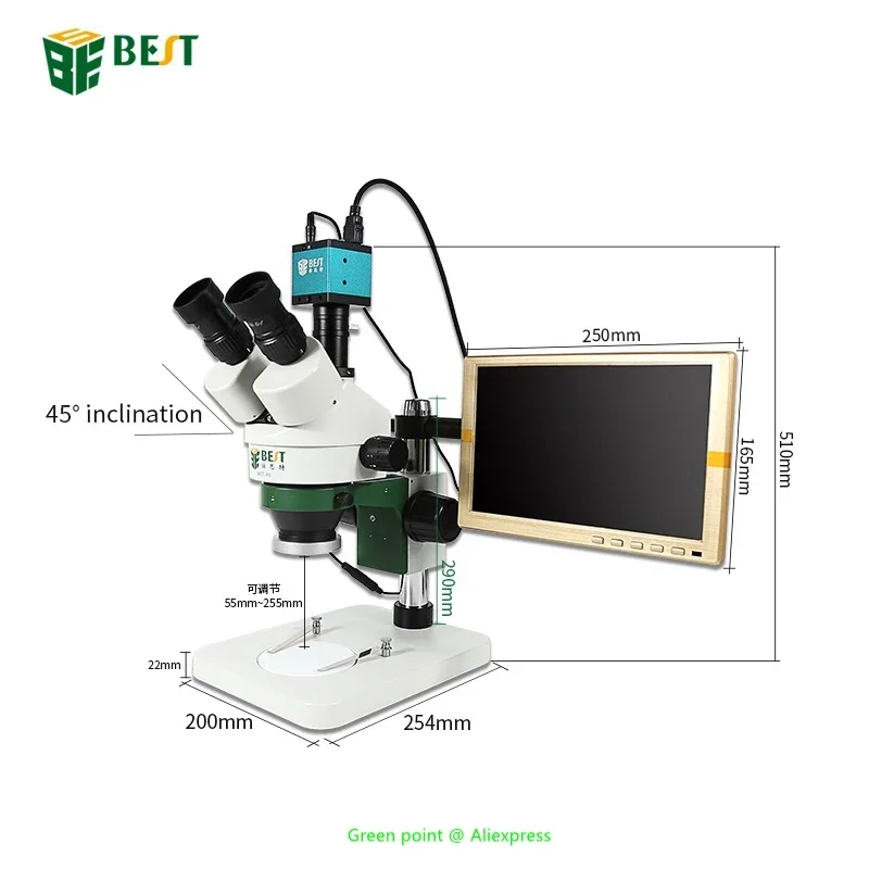 Microscopio Trinocular con Zoo - Stereo Trinocular Microscope Pcb reseña y precio