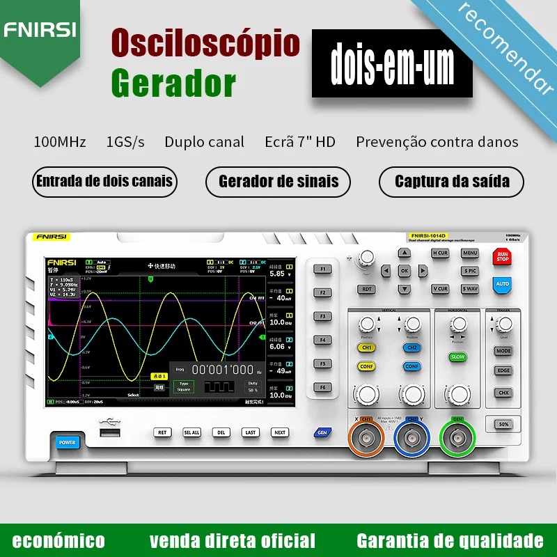 Osciloscopio Digital FNIRSI 10 - Digital Storage Oscilloscope 100Mhz reseña y precio